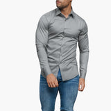 Slim-Fit Hemd für Herren – Grau