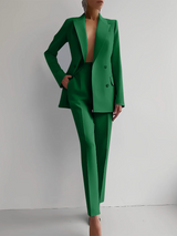 Marva - Damen Blazer‑Hosen‑Set – Green