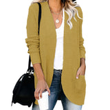 HANAE –  Long-cardigan mit retro-flair – Gelb