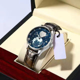 Business-Style Quartz Watch – Silber Blau
