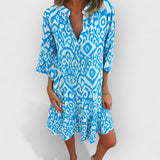 Luca | Allure Kleid mit V-Ausschnitt – Hellblau