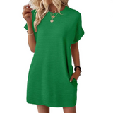 Elviaa – Elegantes Minikleid Mit Tasche – Grün