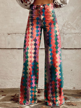 Amélie - Boho Frühling Hose – mehrfarbig
