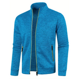 Henrik™ – Zeitloses Strickjacke mit Reißverschluss – Himmelblau