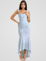 LUXE LACE MERMAID DRESS – Hellblau