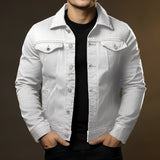 Leroy - Stilvolle Jeansjacke für Herren – Weiß