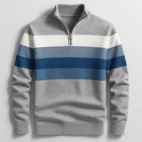 Gestreifter LORVEN Pullover – Grau