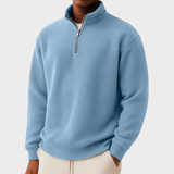 Shachar - Lässiger Sweater mit Reißverschluss – Hellblau