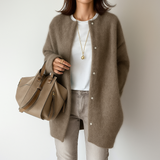 Silvia™ | Warmen und Stilvollen Strickjacke – Kaffee