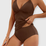 Nolira | Elegantes Tankini Set – Kaffeefarbe