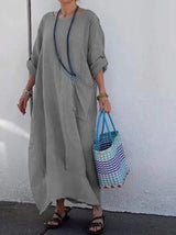 Leonore - Luftiges Oversized Kleid – Grau