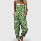 Helen | Damen Jumpsuit mit weitem Bein – Grün