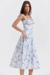 Soleil™ Eleganter Silhouettenstil – Blaue Blume