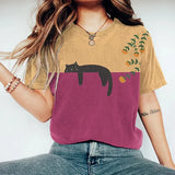 Vespera – Stylisches zweifarbiges T-Shirt – Rot
