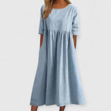 Mina | Hochwertiges elegantes Kleid – Hellblau