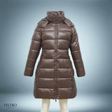 Stylisch – warmer daunenparka – Kaffee