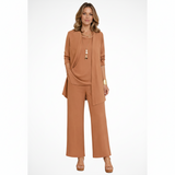 Wanda | Damen Elegantes 3-Teiliges Kleiderset – Koordiniertes Kleid Set Formal 2026 – Braun
