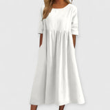 Mina | Hochwertiges elegantes Kleid – Weiß