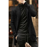 Herren lässige Strickjacke mit stylishen Details Aliams – Schwarz
