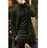 Herren lässige Strickjacke mit stylishen Details Aliams – Grün