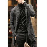 Herren lässige Strickjacke mit stylishen Details Aliams – Dunkelgrau