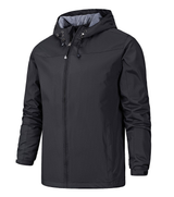 Herren Regenjacke | Wasserdichte – Schwarz