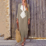 Oriana - Göttliche Eleganz Maxikleid – Khaki