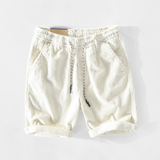 Herren Lässige Cordshorts | Atmungsaktiv und Bequem – Weiß