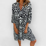 Luca | Allure Kleid mit V-Ausschnitt – Schwarz