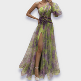 Elegantes Handgefertigtes Damenkleid Für Festliche Anlässe – Bequem Und Stilvoll – Grün