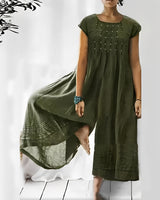 Claudia - Stilvoller kurzärmeliger Jumpsuit für Damen – Grün