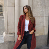 Talinne - Einreihiger Mantel – Rot
