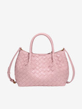 Mariana | Woven Crossbody Bag Aus Premium Veganen Leder Mit Abnehmbarer Schultertasche – Rosa