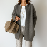 Silvia™ | Warmen und Stilvollen Strickjacke – Grau