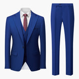 Eleganter Slim Fit Anzug - Herren 3-teilig für Business – Blau
