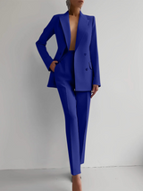 Marva - Damen Blazer‑Hosen‑Set – Blau
