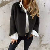 Emilia™ | Elegante, warme kurze Jacke – Schwarz