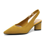 Dannon - Stilvolle Slingback-Absatzsandalen – Gelb
