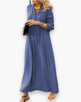 Damen Elegantes Maxi kleid | Sommer Lange Kleider – Blau