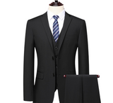 Herren Formelle Hochzeitsgast Anzug | Dreiteiliges – Schwarz