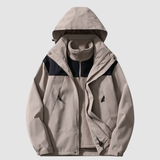 Damen Jacke | dreiteilige Ausführung mit klarer Linienstruktur – Khaki