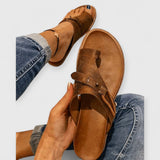 DELIA | Bequeme Sandalen – Braun