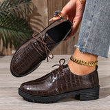 Niyra – Derby Schuhe Mit Schnürung Und Klobiger Sohle – Kaffee