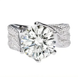 Halyna – 3-Karat-Super-Flash-Moissanite-Ring – Silber-A