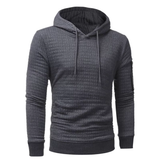 Langärmeliges Kapuzensweatshirt für Männer - Jaiden – Grau