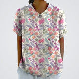 Sophia | Bedruckte Blumenbluse – Weiß mit floralem Druck