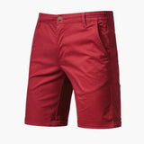 Herren Baumwollshorts mit Gummibund und Seitentaschen – Rot