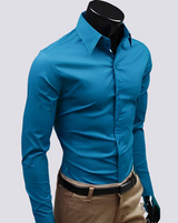Jacob - Elegantes Langarmhemd für Herren – Hellblau