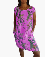 Damen T-Shirt Kleid | Lockeres Sommerkleid mit Print – Viola