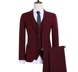 Herren Formelle Hochzeitsgast Anzug | Dreiteiliges – Rot
